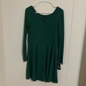 NWT Art Class Long Sleeve Green Ribbed Dress